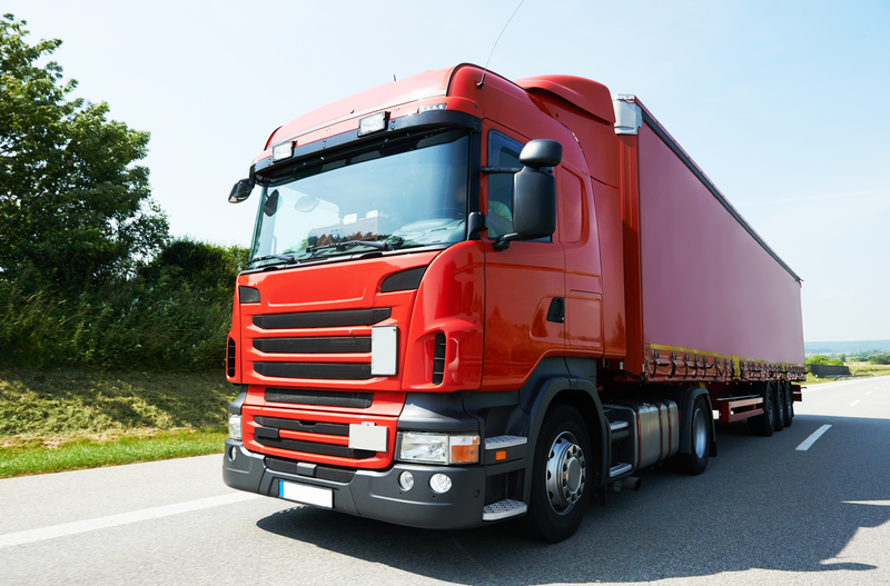 HGV truck on highway road